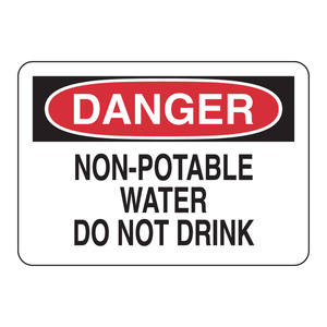 Panneau d'interdiction d'eau potable 7x10 pouces en aluminium avec impression UV pour intérieur/extérieur – Danger Brady - Product Image 3