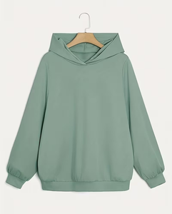 Women's Solid Color Hoodie Jogger Set Full Sleeve Regular Fit Casual Two Piece Tracksuit Breathable Eco-Friendly Fleece - Product Image 3