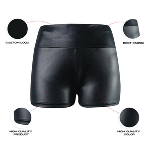 Leggings cortos de compresión de alta calidad personalizados para mujer con tela transpirable elástica en cuatro direcciones y ecológica. - Product Image 4