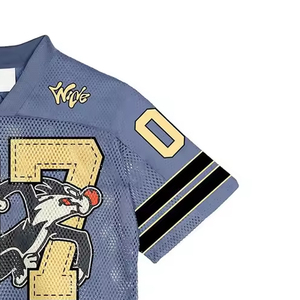 Maillot de football américain en mesh avec impression par sublimation personnalisée, streetwear tendance, maillot de football américain rétro unisexe - Product Image 6