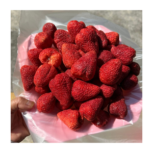 99 โกลด์ ดาต้า สตรอว์เบอร์รีอบแห้ง ผลไม้หวานทั้งลูก ขนาด 1 กก. แพ็คใหญ่ ผู้ผลิตเวียดนาม กระบวนการอบแห้งแบบ FD พร้อมรับประทาน บรรจุภัณฑ์สุญญากาศ - Product Image 1