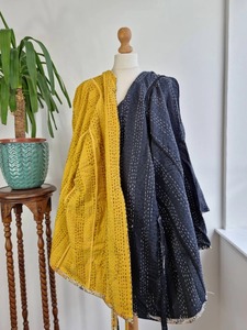 100% Cotton Bath Robe Beach Kimono Dressing Gown <b>Cardigan</b> Floral Butterfly Winter Dress V-neck Drawstring Closure Breathable - Product Image 2