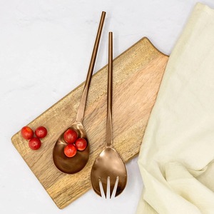 Mirror Finish Metal Salad <b>Server</b> Set Stainless Steel Serving Spoon Fork for <b>Buffet</b> Dining and Hospitality - Product Image 4