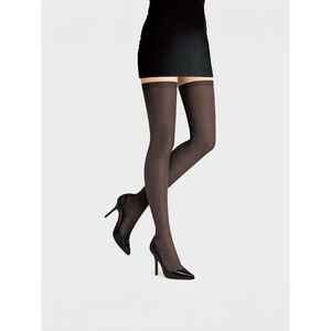 Calze Nere Vivian con Elegante Design a Fascia - Alla Moda ed Eleganti - Product Image 1