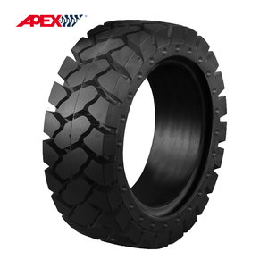 Neumáticos antideslizantes sólidos APEX de 18 pulgadas | Neumáticos sin aire resistentes al desgaste resistentes a perforaciones para cargadores industriales pesados - Product Image 6