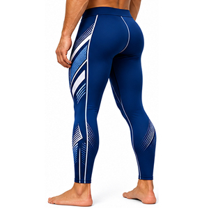 Pantalones Deportivos de Compresión para Hombre, Leggings Personalizados para Gimnasio, Entrenamiento y Running, Transpirables, de Secado Rápido, Alta Elasticidad, con Estampado en la Cintura - Product Image 2