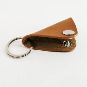 Porte-clés en cuir véritable noir tendance avec clip de ceinture pour clés - Product Image 3