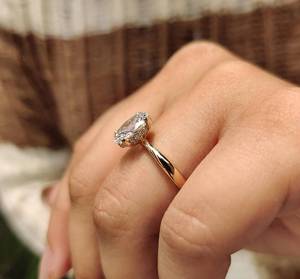 Anillo de Diamante Moissanite Premium de 1 Quilate, Oro Sólido de 18k, Diseño Clásico, Joyería de Compromiso y Boda, Sin Níquel ni Plomo, Color E/F - Product Image 4