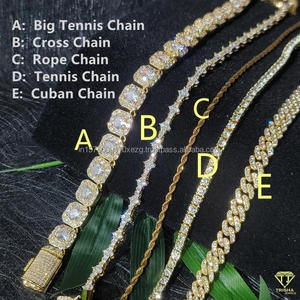 Pendentif en Moissanite Premium « CEO KING » avec Chaîne Cubaine Entièrement Pavée – Bijoux Hip Hop en Gros - Product Image 2