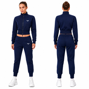 Blouson de moto personnalisé pour femme, coupe courte, entièrement zippé, inspiré du sport automobile, style streetwear décontracté, OEM ODM - Product Image 3