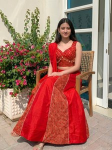 TENNECY Black Printed Cotton Garba Chaniya Choli-Stretchable Party Wear for <b>Wedding</b> & Casual Occasions - Product Image 3