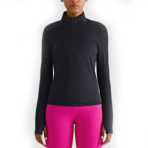 Chemise d'équitation de luxe haut de gamme pour femme, légère, décontractée, unie, avec logo brodé, fermeture éclair, séchage rapide, extensible, pour concours d'équitation - Product Image 4