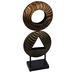 Sculpture d'arbre de vie en métal contemporaine, décoration murale artistique artisanale pour salon, sculpture décorative en fer de luxe - Product Image 2
