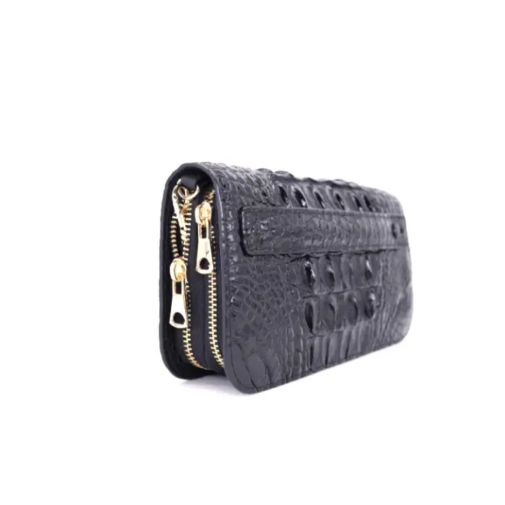 Wholesale Unisex Luxury Leather Clutch OEM/ODM Genuine Crocodile Leather Size 21x11.5cm for Men and Women