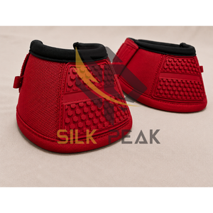 Customized <b>Red</b> Neoprene Luxury Horse Protective Boots Breathable Solid Color Velcro Strap Leg Guard - Product Image 3