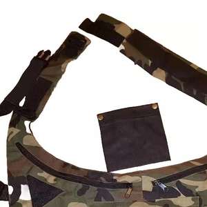 Camouflage Multi-Pocket Crossbody Utility <b>Bag</b> with Breathable Strap and 100% Acrylic - Product Image 4