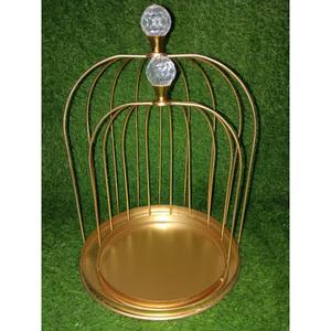 Stackable Luxury Handmade Metal <b>Wire</b> <b>Basket</b> With Rope Handle Gold Finish Decorative Gift Hamper Bakets For Events Wedding Gifts - Product Image 6