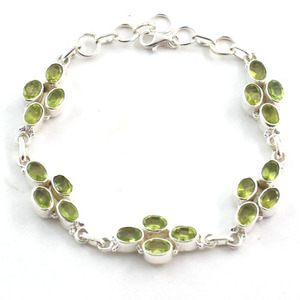 925 sterling silver citrine contemporary design oval faceted stone <b>bracelet</b> for girls Wholesale Bulk Price Charm <b>Bracelet</b> - Product Image 2