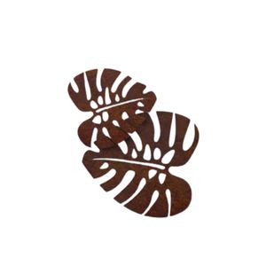 Nordic Style Laser Cut Metal Monstera <b>Leaf</b> Wall Decor Custom Rusty Finish Tropical Plant Wall Sculpture <b>Art</b> for Living Room - Product Image 1