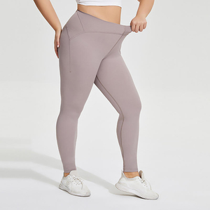 Leggings noirs taille haute longueur intégrale sans couture tricotés extensibles respirants sportifs pour femme avec effet ventre plat - Product Image 6