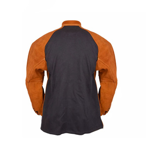 Veste de soudeur en cuir de vachette pleine fleur haute performance, résistante à la chaleur et aux étincelles, protection corporelle, vêtements de travail pour soudeurs - Product Image 2