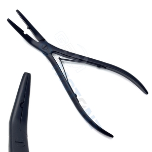 Pince professionnelle de 7 pouces pour extensions capillaires, outil à bouche plate incurvée pour micro-anneaux, nano-anneaux, boucles et extensions I-Tip - Product Image 3