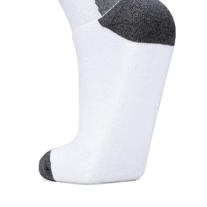 High Quality <b>Men's</b> <b>White</b> Crew <b>Socks</b> With Gray Toe And Heel Knitted Cotton Breathable Daily Wear Summer Style Hosiery <b>Socks</b> - Product Image 3