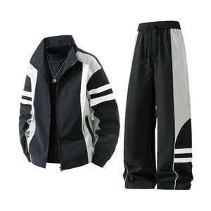 Ensemble de survêtement d'été personnalisé pour homme, léger, en polyester et coton, deux pièces, veste coupe-vent, streetwear écologique - Product Image 5