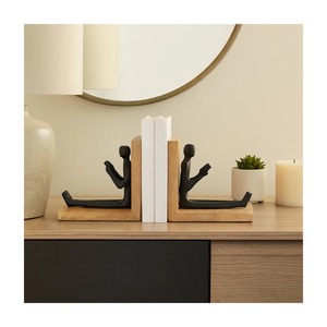 ที่คั่นหนังสือทำจากไม้แบบมินิมอล2ชิ้นรูปปั้นมนุษย์ออกแบบด้วยมือ - Product Image 1