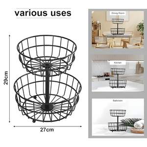 Cesta de Almacenamiento de Alambre Metálico Industrial Grande, Organizador Resistente para Almacenamiento en Garaje o Despensa - Product Image 3