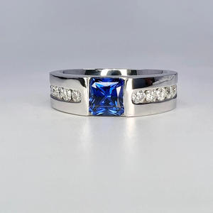 Anillo de compromiso para hombre con moissanita de corte redondo, plata de ley 925, chapado en oro rosa y rodio, engaste de garras, ideal para regalo de aniversario - Product Image 6