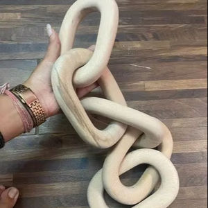 Cadena de madera hecha a mano, nuevo estilo, madera de acacia ecológica sin pulir - decoración para el hogar - Product Image 1