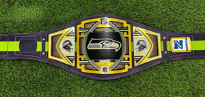 Cinturón de Campeonato de los Seattle Seahawks, Talla Adulto, Modelo Legacy, Hecho de Aleación de Zinc Premium de 2mm/4mm, Cintura Alta - Product Image 2