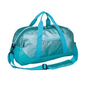 Sac à déjeuner scintillant turquoise avec logo Cheer sur le devant, fermeture éclair, équipement pour équipe de danse pour enfants, sac à dos personnalisé pour cheerleading, vente en gros - Product Image 1
