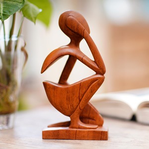 Molde de esculturas de madera abstractas personalizadas, escultura hecha a mano de alta calidad, artesanía en madera para decoración del hogar - Product Image 4
