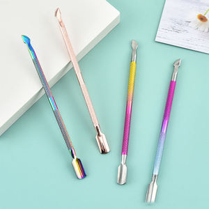 High Quality Stainless Steel Nail Pusher Cuticle Set Scissors+Pusher+Nipper Clipper Dead Skin Manicure Set for Fingers Silver - Product Image 6