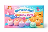 Bombes de bain effervescentes biologiques pour enfants, marque privée, avec huiles essentielles naturelles, en vrac, emballage personnalisé, vente en gros