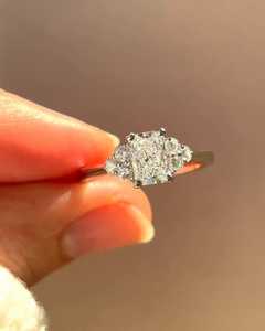 Shining Moissanite Radiant Cut Diamond Floral Cluster <b>Ring</b> For Women's original <b>925</b> <b>Silver</b> For Bridal Surprise Gift For Lovers - Product Image 5