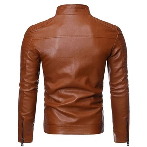 Autumn New Men Leather Coat Zipper Korean Fashion Leather <b>Sheepskin</b> Men Leather <b>Jacket</b> Trend Casual Fit Slim <b>jacket</b> for men - Product Image 2