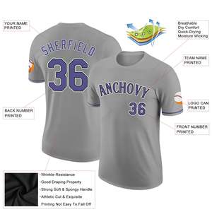 Nueva Colección de Camisetas de Béisbol Personalizadas, Ropa Deportiva Personalizada, Tela de Poliéster que Absorbe la Humedad, Proveedor de Fábrica OEM - Product Image 3