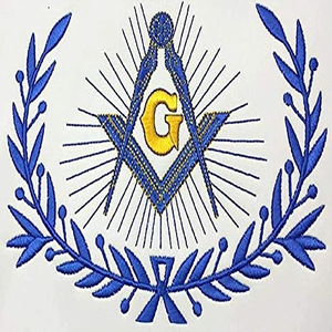 Wholesale Custom Master Masonic Regalia <b>Apron</b> Elegant Silver Embroidery Square Pattern on Royal Blue Fabric <b>White</b> Lodge <b>APRON</b> - Product Image 6