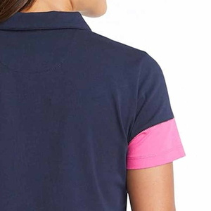 T-shirt décontracté à manches courtes avec logo personnalisé, T-shirt de golf uni pour femmes, Polo brodé pour femmes, Fabrication sur mesure - Product Image 6