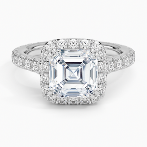 แหวน BOJ รุ่น 0127 ทรง Asscher เงินแท้ 925 ประดับเพชรโมอิสซาไนต์ทรงเดี่ยว 2 กะรัต สี D ความสะอาด VVS1 ฝังแบบ Prong Setting สไตล์ฝรั่งเศส หรูหรา ได้รับการรับรองจาก GRA - Product Image 1