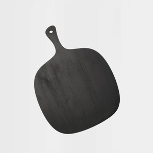 Planche à découper carrée en bois de haute qualité avec poignée, finition noire, plateau de service pour fromage, idéal pour la cuisine, fabriquée au Vietnam - Product Image 1