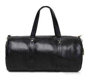 Sac de voyage pliable en cuir véritable pour hommes et femmes - Bagage de voyage multifonctionnel - Product Image 1