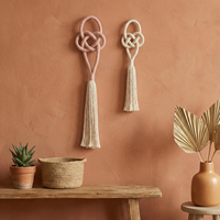 Attaches de rideaux en macramé bohème, décoratifs, en corde de coton avec pompons, pour fenêtres, accessoire de décoration nordique pour la maison