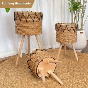 Horti Club - Juego de 3 Cestas de Mimbre Natural Hechas a Mano, Modernas, Ecológicas, Duraderas y Ligeras, para Jardín, Hogar, Flores y Plantas - Product Image 2