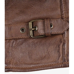 2026 OEM Hot Selling Cogan Brown Cowhide Leather <b>Jacket</b> For Men's Genuine 100%High Quality Low MOQ Winter Fashion <b>Heated</b> <b>Jackets</b> - Product Image 3