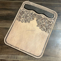 Tapis de souris de bureau en cuir véritable multifonctionnel fait main en gros personnalisé 100% cuir véritable avec repose-poignet