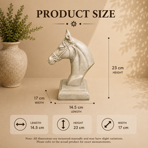 Boho <b>Silver</b> Horse Head Sculpture Premium Metal Table Decor Handcrafted Equestrian Figurine Elegant Home Office Display Accent - Product Image 2